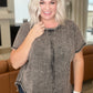 A Wink And A Smile Waffle Knit Top in Ash Black