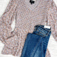 Smocked Babydoll Blouse In Ditsy Floral