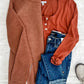 Knit Sweater With Zipper Sleeve Detail In Rustic Fall