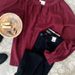 Decorative Button Front Blouse In Cranberry