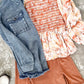 Mineral Wash Button Down Denim Jacket In Muted Navy