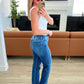 Ruth High Rise Release Hem Straight Jeans