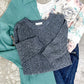 Chenille Cable Knit Sweater In Naval