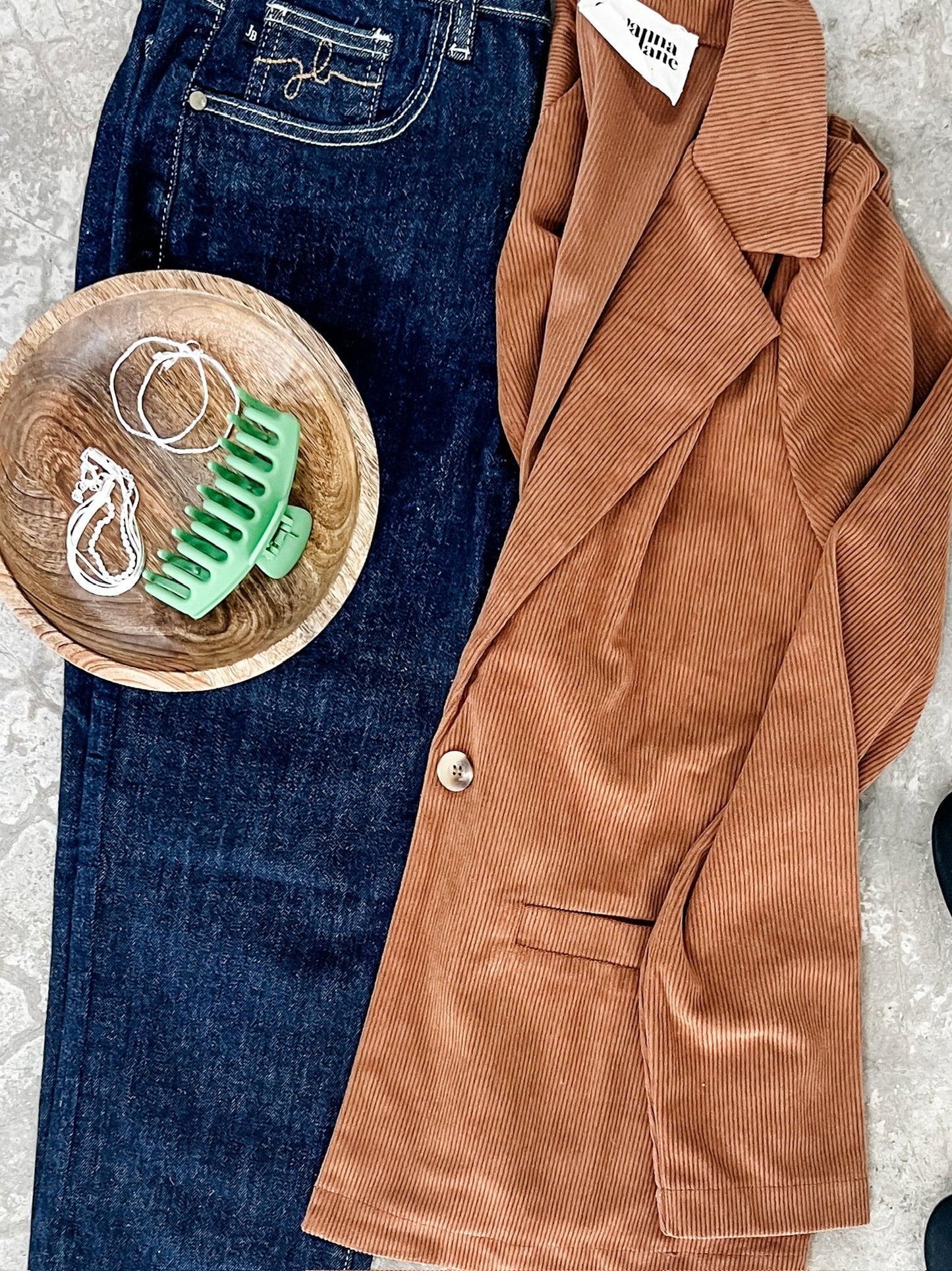 The Office Corduroy Blazer In Rich Fall Chestnut