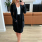 Self-Tie Tulip Hem Skirt in Black