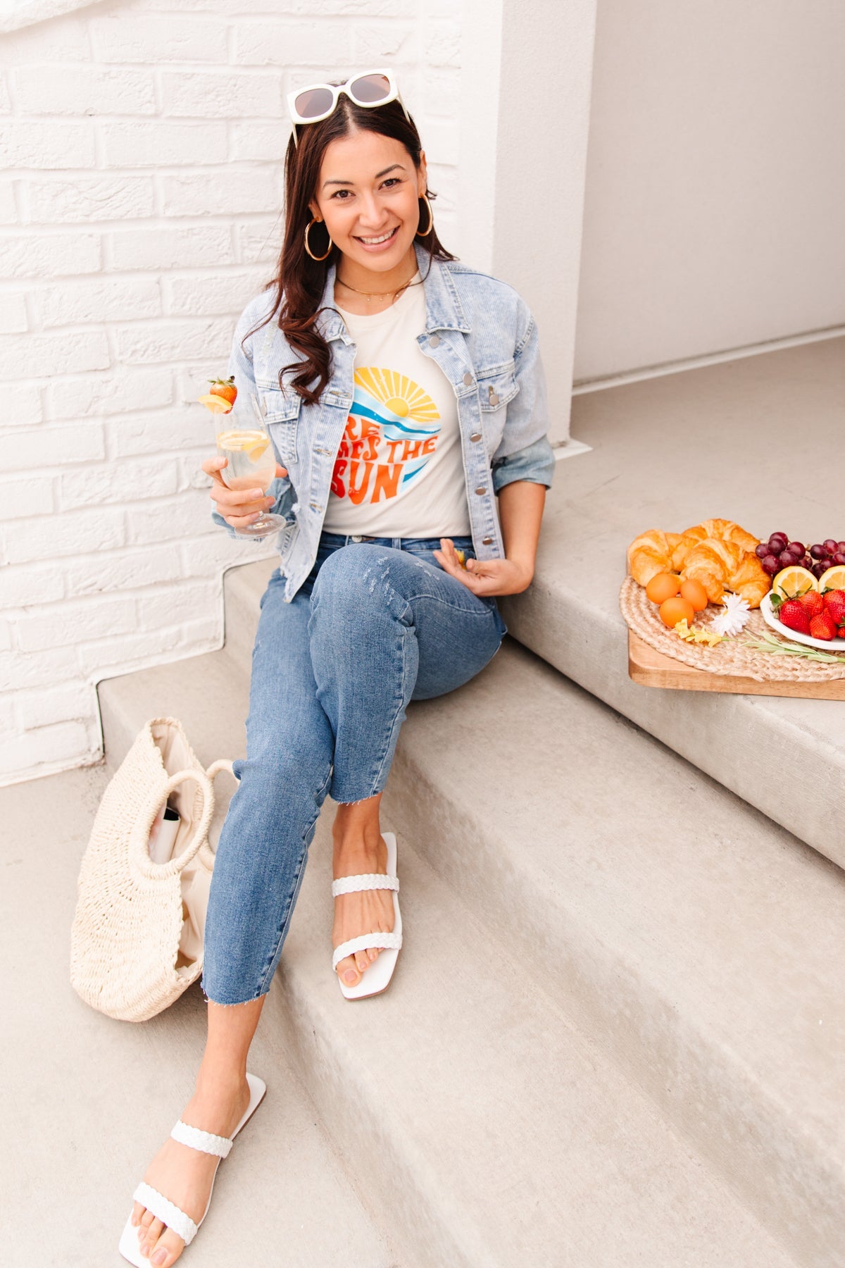 Judy Blue Sunflower Embroidery Jeans