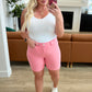 Judy Blue Tummy Control Cuffed Shorts in Pink