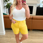 Judy Blue Tummy Control Cuffed Shorts in Yellow