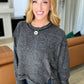 Brushed Hacci Oversized Sweater in Black