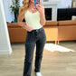 Judy Blue  High Rise Tummy Control Straight Jeans in Washed Black