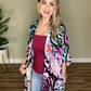 Floral Print Kimono In Electric Multicolor