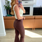 Judy Blue High Rise Tummy Control Flare Jeans in Espresso