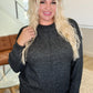 Garment Dyed Front Seam Sweater in Heather Charcoal