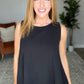 Double Tiered Flare Tank in Black