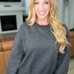 Acid Wash Oversized Pullover in Ash Black