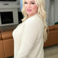 Front Seam Round Neck Sweater in Sand Beige