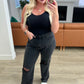 Susannah High Rise Rigid Magic 90's Distressed Straight Jeans in Black