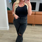 Susannah High Rise Rigid Magic 90's Distressed Straight Jeans in Black