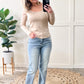 Scoop Neck Top In Sand