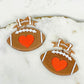 PREORDER: Heart Football Drop Earrings