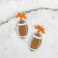 PREORDER: Football Bow Drop Earrings in Two Colors