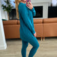 Buttery Soft V-Neck Long Sleeve Loungewear Set in Teal