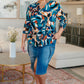 I Think Different Top in Abstract Teal
