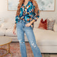 I Think Different Top in Abstract Teal