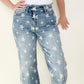 Judy Blues Star Cropped Straight Jeans