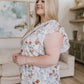 I've Got a Feeling Floral Flutter Sleeve Top