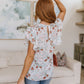 I've Got a Feeling Floral Flutter Sleeve Top