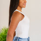 Imagine V Neck Bodysuit in White