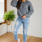 In Depth Crewneck Sweater in Charcoal