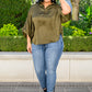 In Your Thoughts Oversized Dolman Sleeve Top In Olive