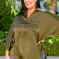 In Your Thoughts Oversized Dolman Sleeve Top In Olive