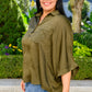 In Your Thoughts Oversized Dolman Sleeve Top In Olive