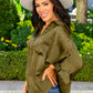 In Your Thoughts Oversized Dolman Sleeve Top In Olive