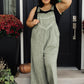 It's A Vibe Mineral Wash Wide Leg Overalls