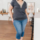 It's Elemental Lace Trim V-Neck Top