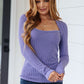 It's My Time Ribbed Long Sleeve Top