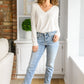 It's Your Move V Neck Long Sleeve Top In Ivory