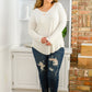 It's Your Move V Neck Long Sleeve Top In Ivory