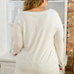 It's Your Move V Neck Long Sleeve Top In Ivory