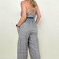 Sleeveless Halter Tie Back Woven Jumpsuit