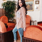 Ivy League Boyfriend Shacket In Taupe