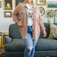 Ivy League Boyfriend Shacket In Taupe