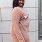 Ivy League Boyfriend Shacket In Taupe