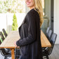 Janie Asymmetric Cowl Neck Jacket In Black