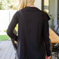 Janie Asymmetric Cowl Neck Jacket In Black