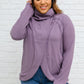 Janie Asymmetric Cowl Neck Jacket In Mulberry